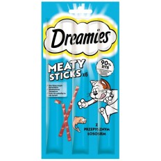 Spuntino per Cat Dreamies Meaty Sticks 30 g Salmone    