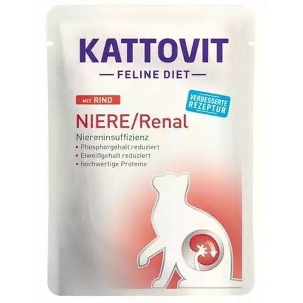 Cibo per gatti Kattovit Niere/Renal Beef Carne di manzo e vitello 85 g    