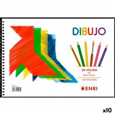 Blocco da disegno ENRI Bianco A4+ 20 Fogli (10 Unità)    