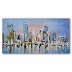 Quadro DKD Home Decor Città 120 x 3 x 60 cm Loft (2 Unità)    