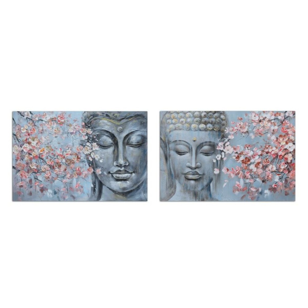 Tela DKD Home Decor 120 x 2,8 x 80 cm Buddha Orientale (2 Unità)    