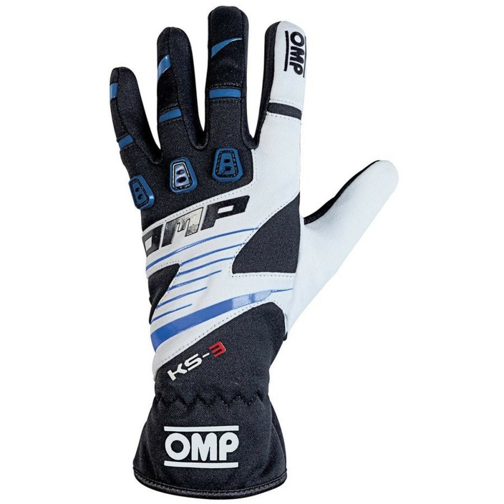 Guanti Karting OMP KS-3 Azzurro Bianco Nero L    