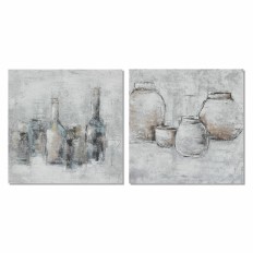 Quadro DKD Home Decor 100 x 2,8 x 100 cm Vaso Tradizionale (2 Unità)    