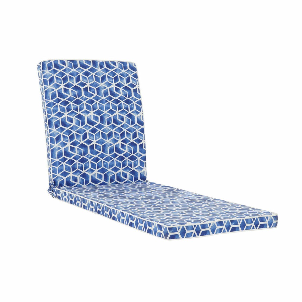 Cuscino DKD Home Decor Azzurro Bianco Rettangolare Geometrico 190 x 60 x 5 cm (190 x 60 x 5 cm)    