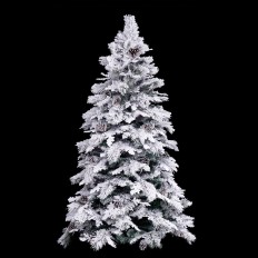 Albero di Natale Bianco Verde PVC Metallo Polietilene 210 cm    