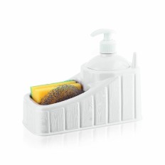 Dispenser di Sapone 2 in 1 per Lavandino Privilege Plastica Bianco (24 Unità)    