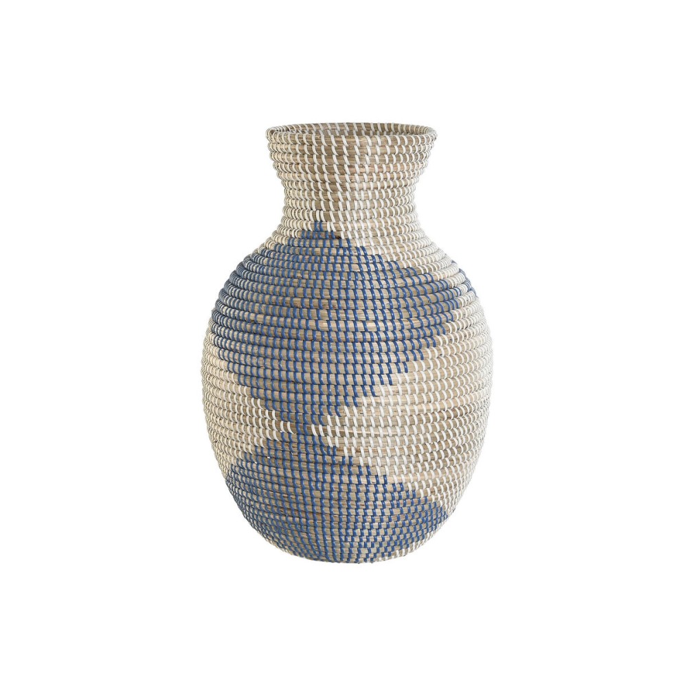 Vaso DKD Home Decor Azzurro Naturale Mediterraneo 31 x 31 x 50 cm    