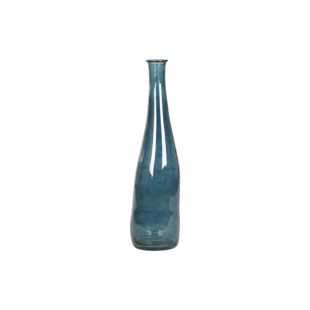 Vaso DKD Home Decor 18 x 18 x 80 cm Azzurro Vetro Temperato    