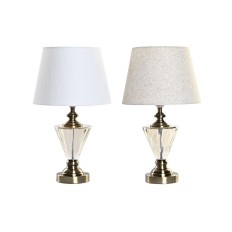 Lampada da tavolo Home ESPRIT Bianco Beige 28 x 28 x 48 cm (2 Unità)    