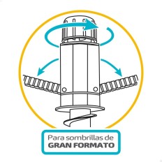 Asta con punta a vite per ombrellone Aktive 22 x 38 x 9 cm (12 Unità)    