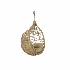 Sedia da giardino sospesa DKD Home Decor Marrone Beige Marrone Chiaro Alluminio rattan sintetico 90 x 70 x 110 cm 100 x 70 x 125