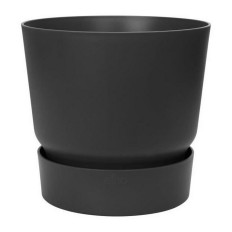 Vaso Elho Greenville Nero Plastica Rotondo Rotonda Ø 40 cm Ø 39 x 36,8 cm    