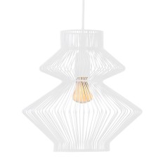 Lampadario Metallo Bianco 28 x 28 x 28 cm    