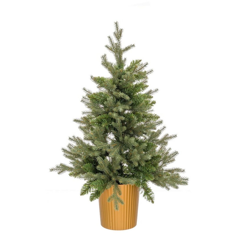 Albero di Natale Verde Dorato Polietilene 58 x 58 x 90 cm    