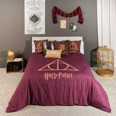 Copripiumino Harry Potter Deathly Hallows Multicolore 175 Fili 220 x 220 cm Ala francese    