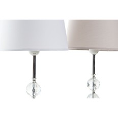 Lampada da tavolo Home ESPRIT Bianco Beige Metallo Cristallo 50 W 220 V 23 x 23 x 46 cm (2 Unità)    