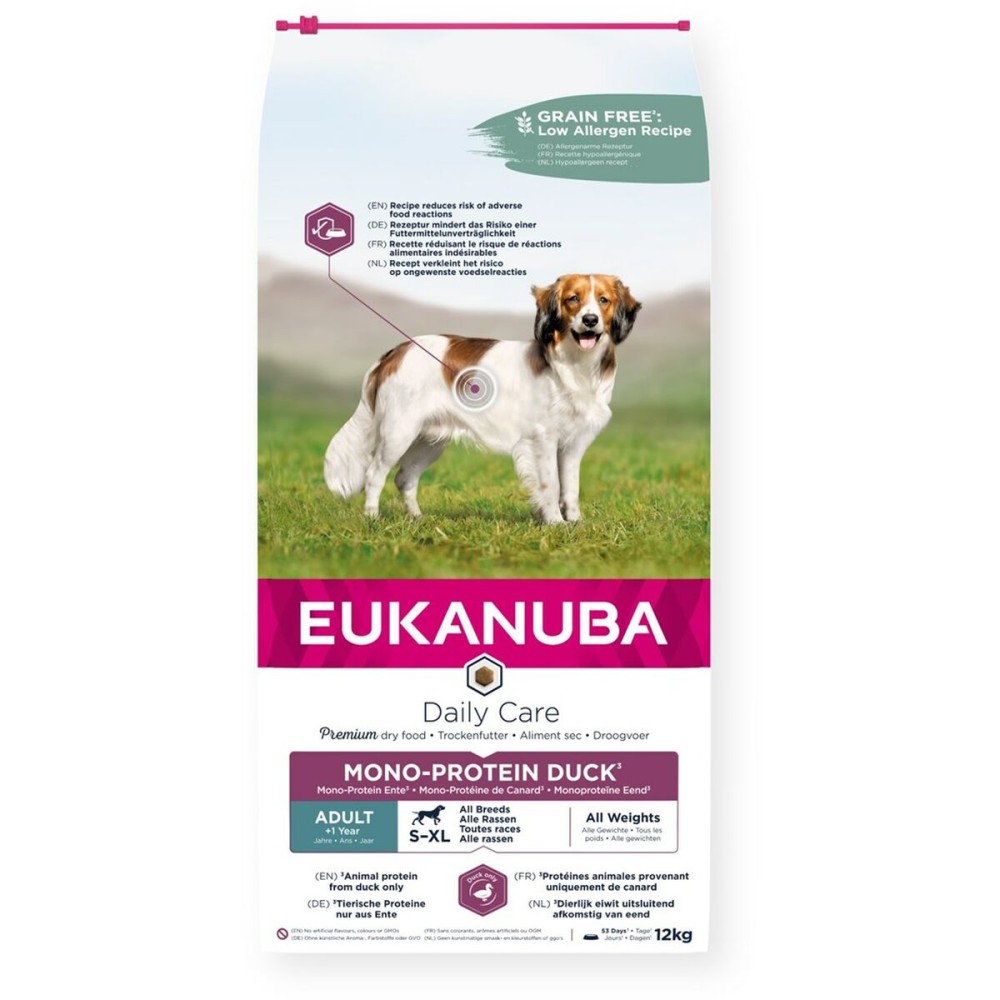 mangime Eukanuba Daily Care Mono-Protein Adult All Breed Duck Anatra 12 kg    