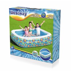 Bestway Piscina Gonfiabile 3 Camere Floreale 229x152x56 cm +6 Anni Giardino 54120    