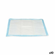 Tappetini Igienici per Cani 60 x 60 cm Azzurro Bianco Carta Polietilene (10 Unità)    