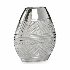 Vaso Larghezza Argentato Ceramica 9,8 x 26,5 x 22 cm (6 Unità)    