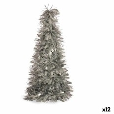 Statua Decorativa Albero di Natale Tinsel Argentato polipropilene PET 27 x 45,5 x 27 cm (12 Unità)    