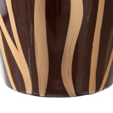 Vaso 20 x 20 x 58,5 cm Zebra Ceramica Dorato Marrone    