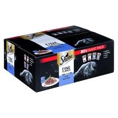 Cibo per gatti Sheba Fine Flakes Salmone Tonno Pesce Baccalà 80 x 85 g    