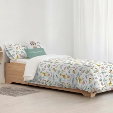 Copripiumino Kids&Cotton Jeddah Small Bianco Menta 175 Fili 180 x 220 cm 180 x 240 cm    