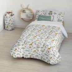 Copripiumino Kids&Cotton Jeddah Small Bianco Menta 175 Fili 180 x 220 cm 180 x 240 cm    