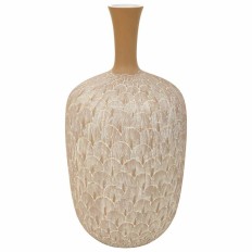 Vaso Alexandra House Living Bianco Dorato Poliresina 21 x 41 x 21 cm    