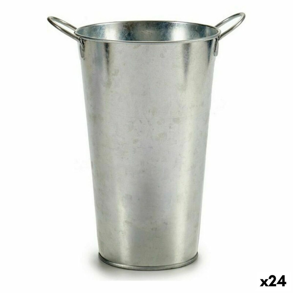 Vaso Con manici Argentato (15 x 23,5 x 20 cm) (24 Unità)    