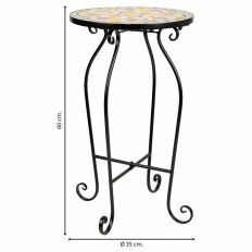 Supporto per Vaso Alexandra House Living Nero Ferro Piastrella 35 x 60 x 35 cm    