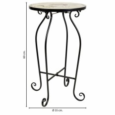 Supporto per Vaso Alexandra House Living Nero Ferro Piastrella 35 x 60 x 35 cm    