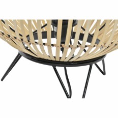 Lampada da tavolo DKD Home Decor Nero Metallo Marrone Bambù (36 x 36 x 37 cm)    