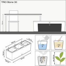 Vaso Lechuza 100 x 32,5 x 34,5 cm Rettangolare    