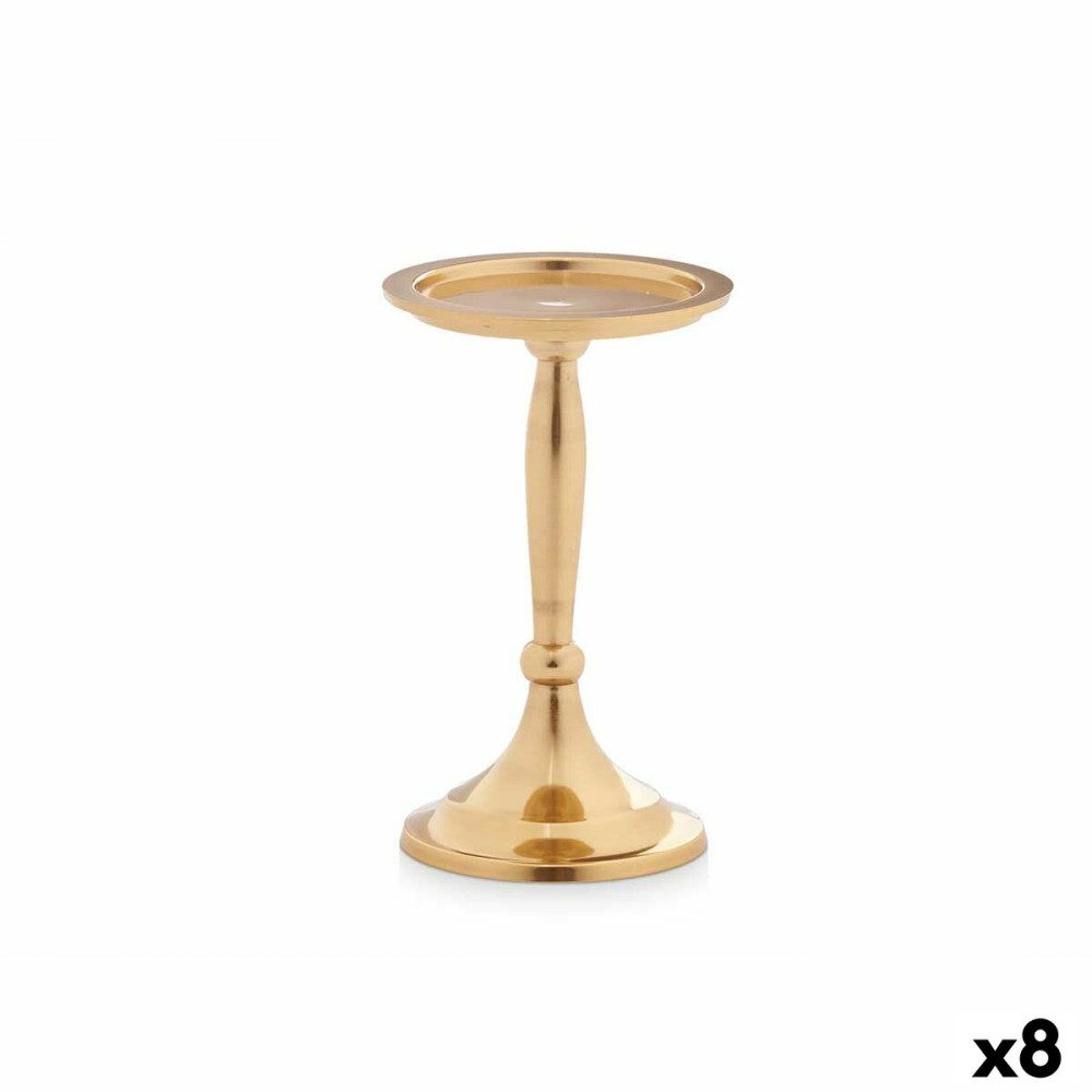 Candelabro Dorato Alluminio 10 x 17 x 8,5 cm (8 Unità)    