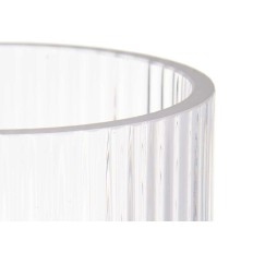 Vaso Righe Trasparente Cristallo 9,5 x 16,5 x 9,5 cm (8 Unità)    