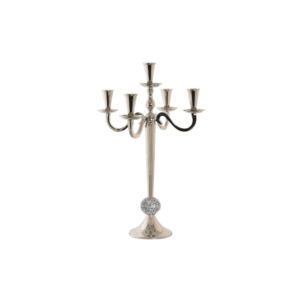 Candelabro DKD Home Decor Argentato Acrilico Alluminio Cromato 30 x 30 x 47 cm    