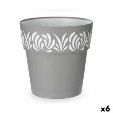 Vaso Autoirrigante Stefanplast Gaia Grigio Plastica 29 x 29 x 29 cm (6 Unità)    