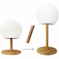 Lampada da tavolo Lumisky Luny Marrone 1,2 w Bambù    