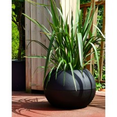 Vaso Riviera D40 Sfera Nero Granito Ø 40 cm    