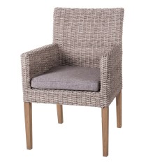 Sedia da giardino Patsy Grigio Legno Rattan 58 x 63 x 86 cm    