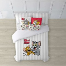 Copripiumino Tom & Jerry Tom & Jerry Basic Multicolore 175 Fili 155 x 220 cm    