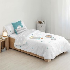 Copripiumino Kids&Cotton Elm Bianco 175 Fili 155 x 220 cm    