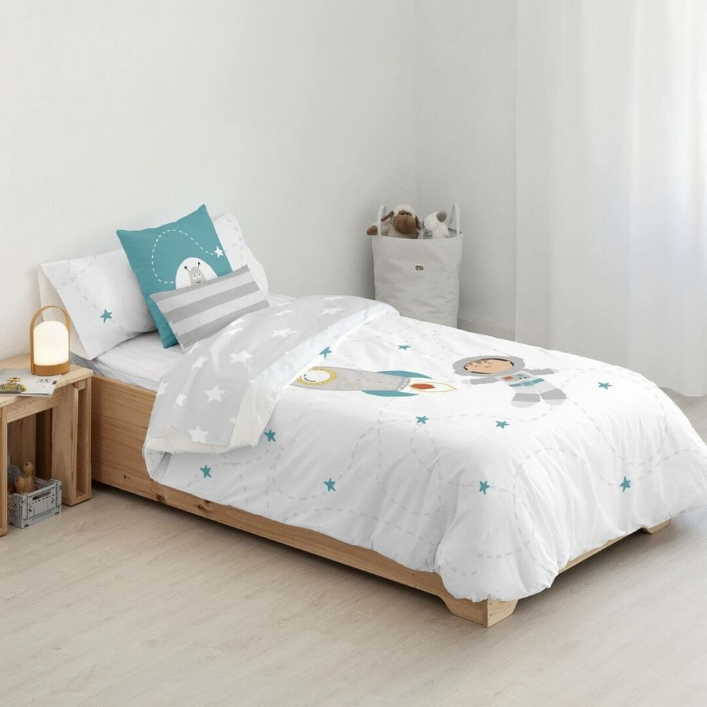 Copripiumino Kids&Cotton Elm Bianco 175 Fili 155 x 220 cm    