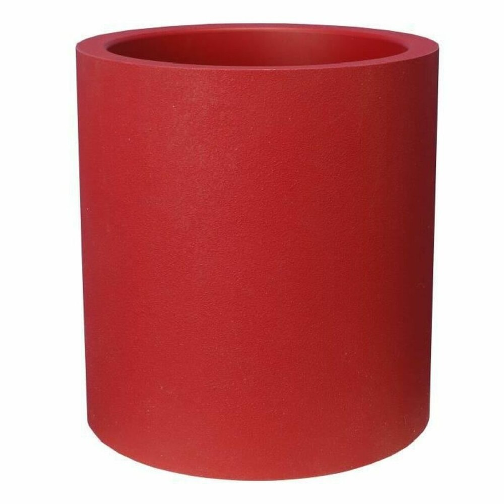 Vaso Riviera Rosso Plastica Rotondo    