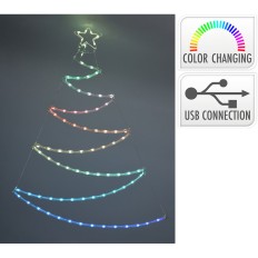 Decorazione luminosa Lifetime Albero di Natale LED RGB 66 x 87 cm    