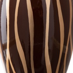 Vaso 21,5 x 21,5 x 36 cm Zebra Ceramica Dorato Marrone    