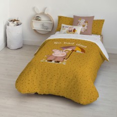 Copripiumino Peppa Pig No Bad Days Multicolore 175 Fili 140 x 200 cm    