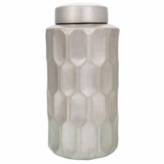 Vaso Alexandra House Living Argentato Ceramica 18 x 37 x 18 cm    